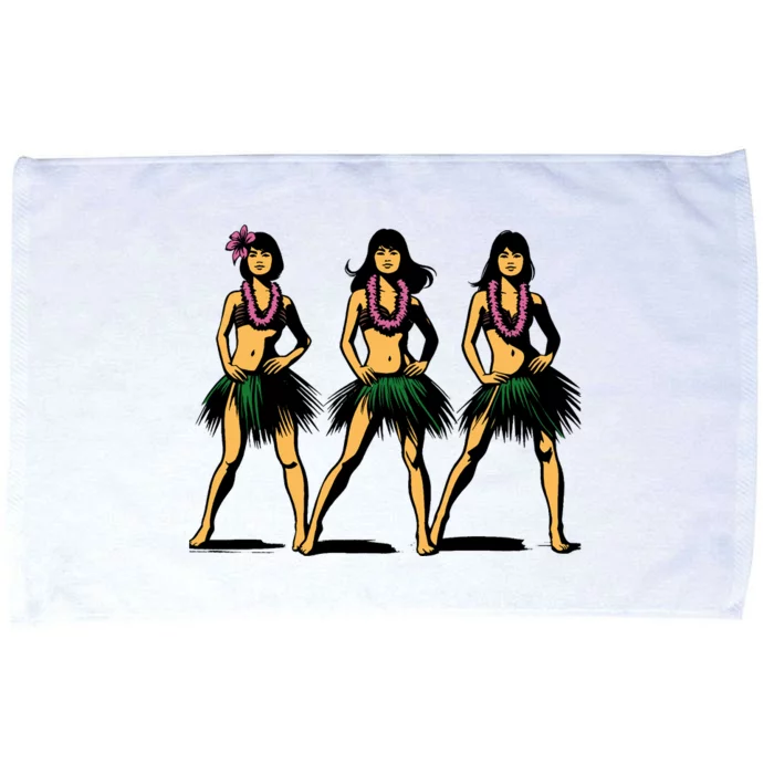 Hawaiian Hula Dancer Microfiber Hand Towel