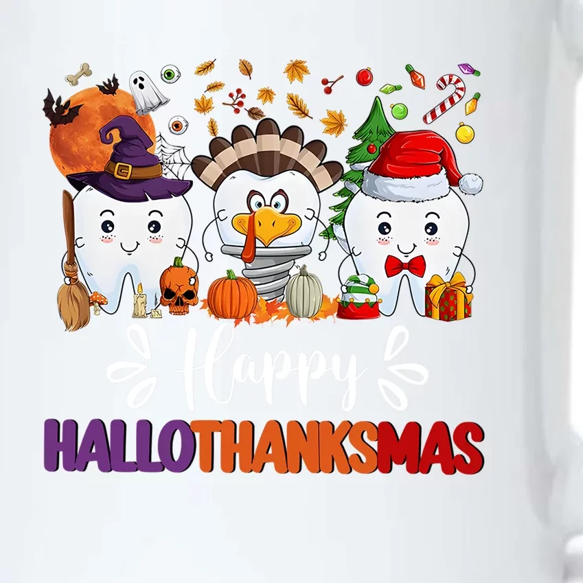 Happy Hallothanksmas Dental Boo Crew Dentist Assistant Meaningful Gift Black Color Changing Mug