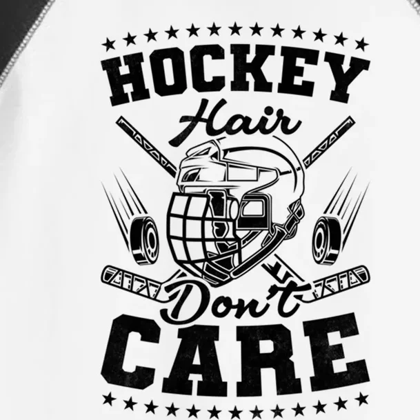 Hockey Hair Dont Care Hockey Great Gift Toddler Fine Jersey T-Shirt