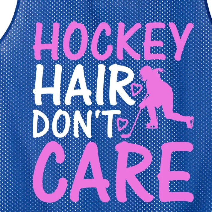 Hockey Hair Don`T Care Ice Hockey Gift Mesh Reversible Basketball Jersey Tank