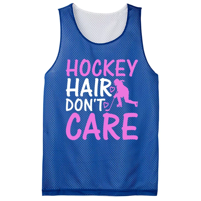 Hockey Hair Don`T Care Ice Hockey Gift Mesh Reversible Basketball Jersey Tank