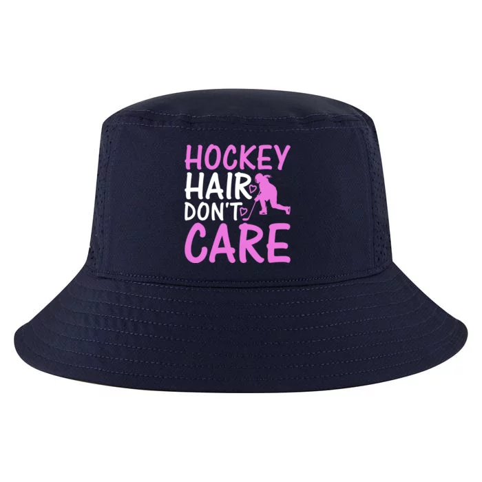 Hockey Hair Don`T Care Ice Hockey Gift Cool Comfort Performance Bucket Hat