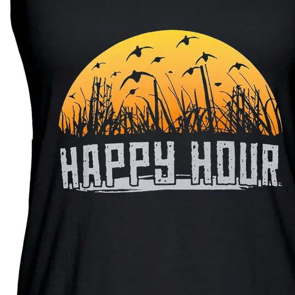 Happy Hour Duck Hunting Hunter Ladies Essential Flowy Tank