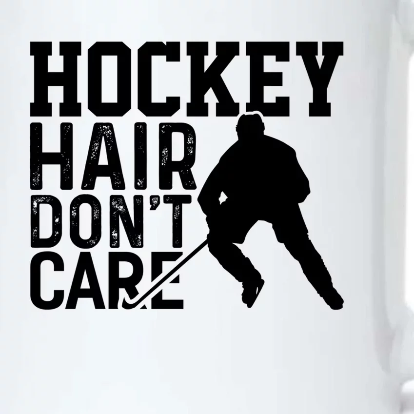 Hockey Hair Don't Care Funny Hockey Cool Gift Black Color Changing Mug