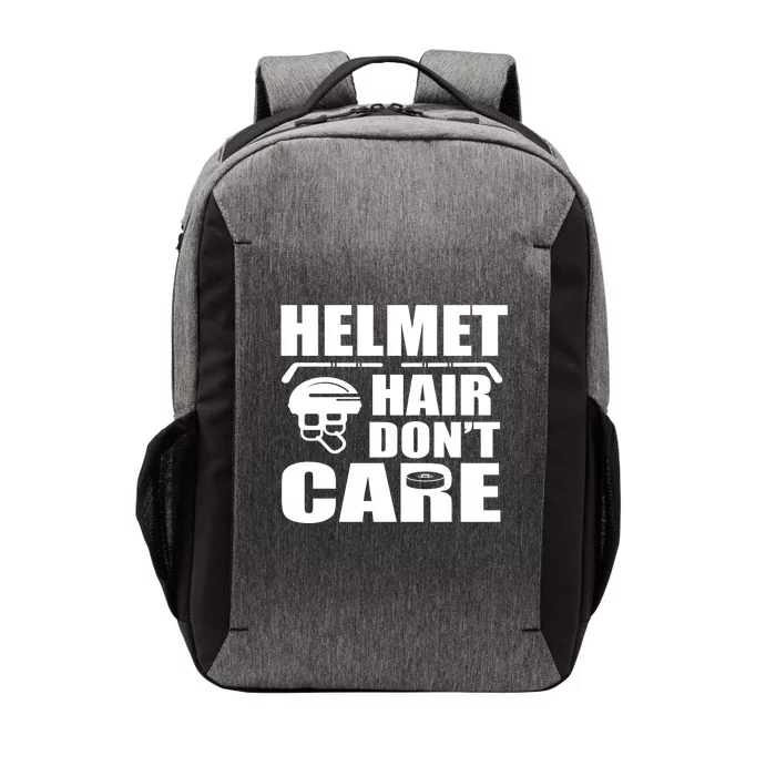 Helmet Hair Dont Care Funny Hockey Player Cute Gift Vector Backpack