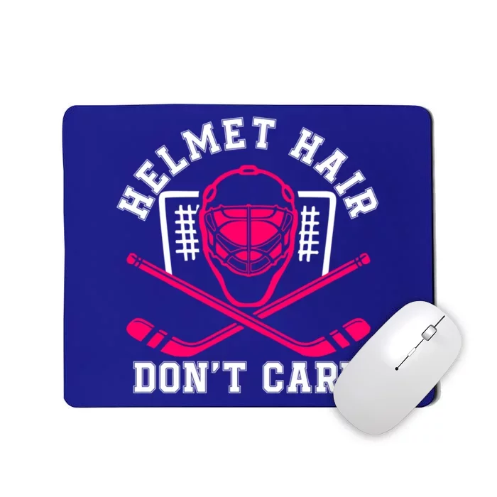 Helmet Hair Dont Care Pink Hockey Mask Player Pride Gift Mousepad