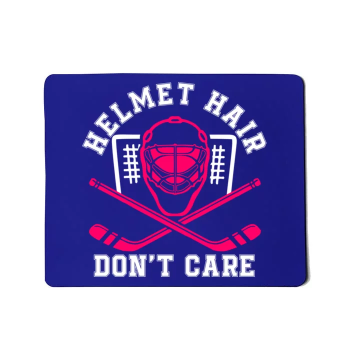 Helmet Hair Dont Care Pink Hockey Mask Player Pride Gift Mousepad