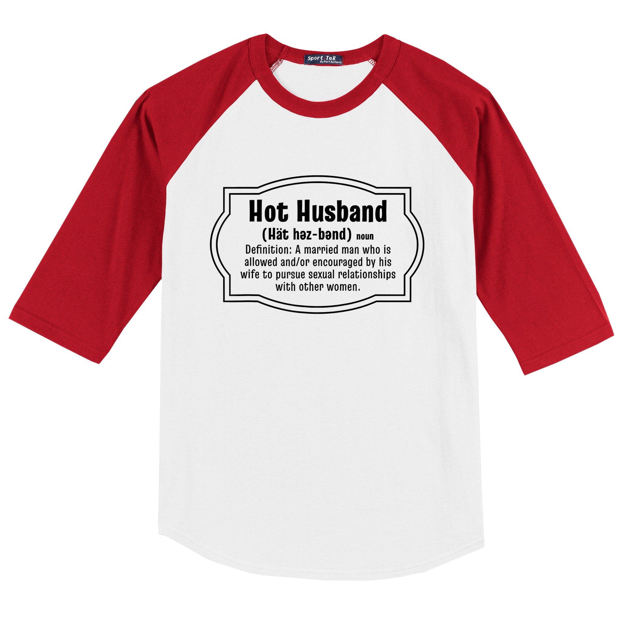 Hot Husband Definition Baseball Sleeve Shirt TeeShirtPalace