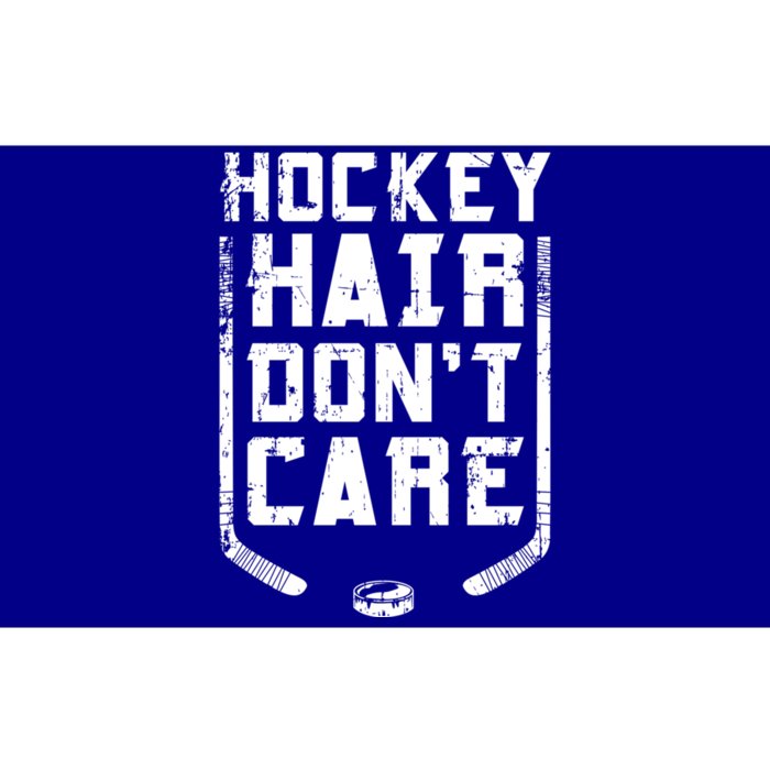 Hockey Hair DonT Care Ice Puck Player Funny Gift Bumper Sticker