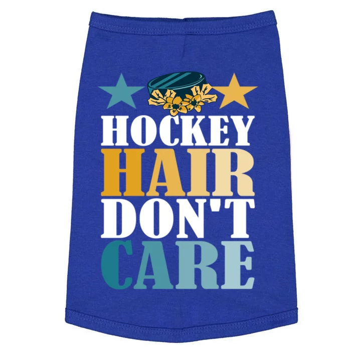 Hockey Hair DonT Care Ice Hockey Puck Player Great Gift Doggie Tank