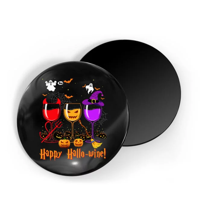 Happy Hallowine Drinking Scary Ghost Boo Pumpkin Halloween Magnet