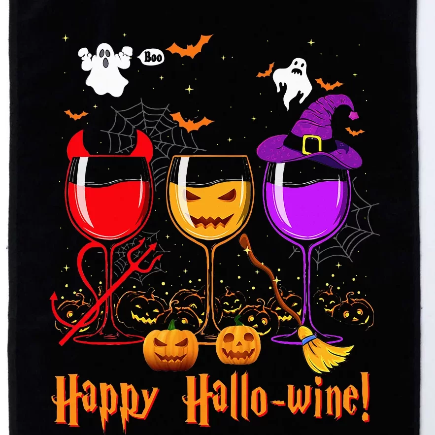 Happy Hallowine Drinking Scary Ghost Boo Pumpkin Halloween Platinum Collection Golf Towel