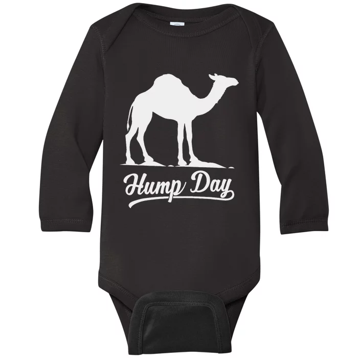 Happy Hump Day Tees Guess Camel Hump Day Baby Long Sleeve Bodysuit