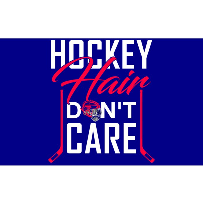 Hockey Hair Dont Care Funny Goalie Ice Sport Gift Bumper Sticker