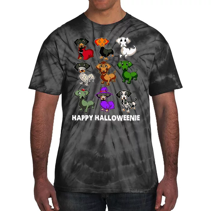 Happy Halloweenie Dachshund Dachshund Halloween Gift Tie-Dye T-Shirt