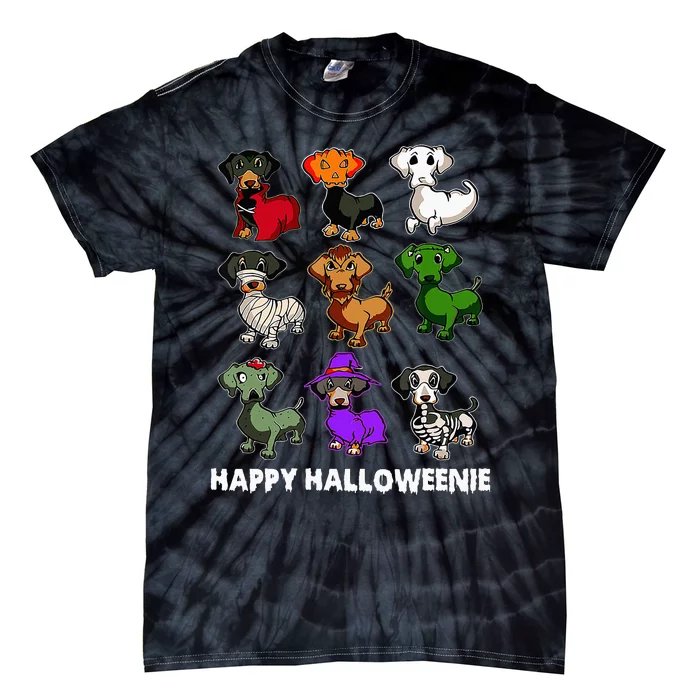 Happy Halloweenie Dachshund Dachshund Halloween Gift Tie-Dye T-Shirt