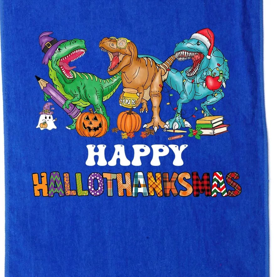 Happy Hallothanksmas Dinossaur Trex Platinum Collection Golf Towel