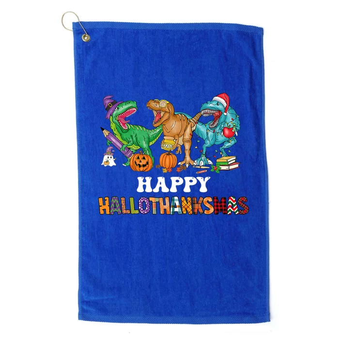 Happy Hallothanksmas Dinossaur Trex Platinum Collection Golf Towel