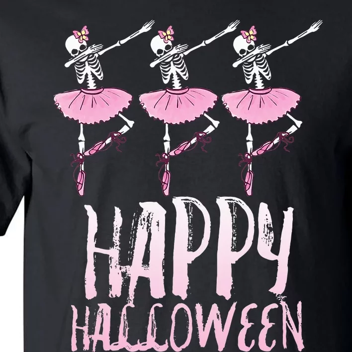 Happy Halloween Dancing Ballet Skeleton Ballerina Tall T-Shirt