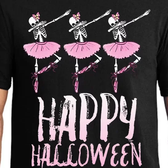 Happy Halloween Dancing Ballet Skeleton Ballerina Pajama Set