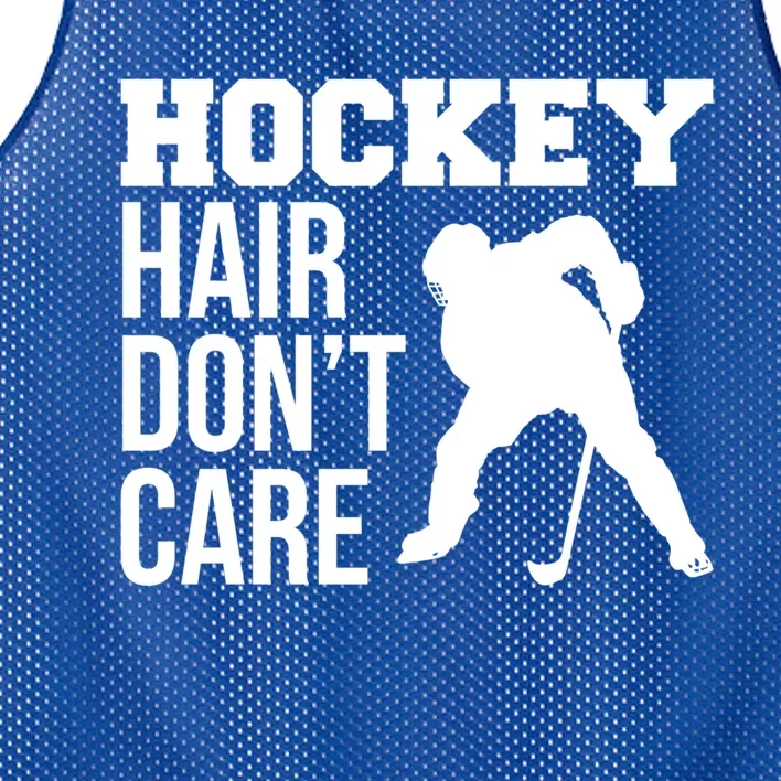 Hockey Hair Dont Care Ice Hockey Player Cute Gift Mesh Reversible Basketball Jersey Tank