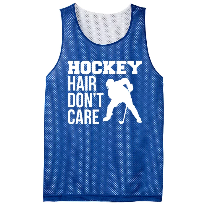 Hockey Hair Dont Care Ice Hockey Player Cute Gift Mesh Reversible Basketball Jersey Tank