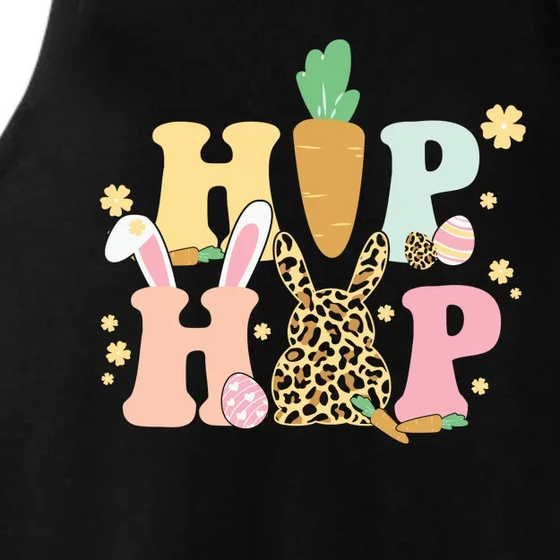 Hip Hop Easter Bunny Festive Spring Ladies Tri-Blend Wicking Tank