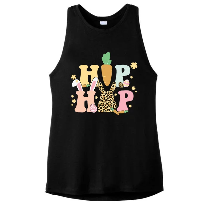 Hip Hop Easter Bunny Festive Spring Ladies Tri-Blend Wicking Tank