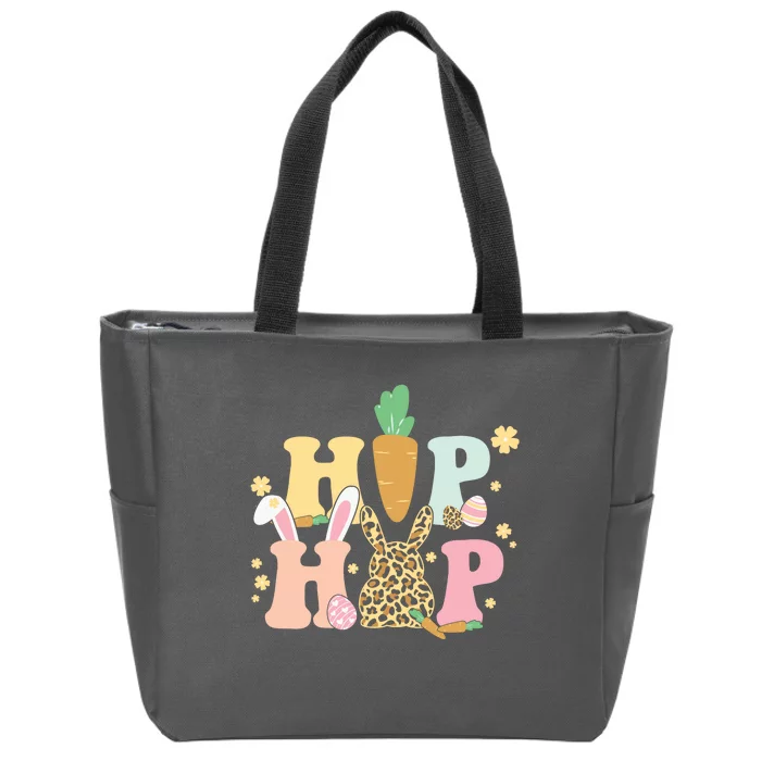 Hip Hop Easter Bunny Festive Spring Zip Tote Bag