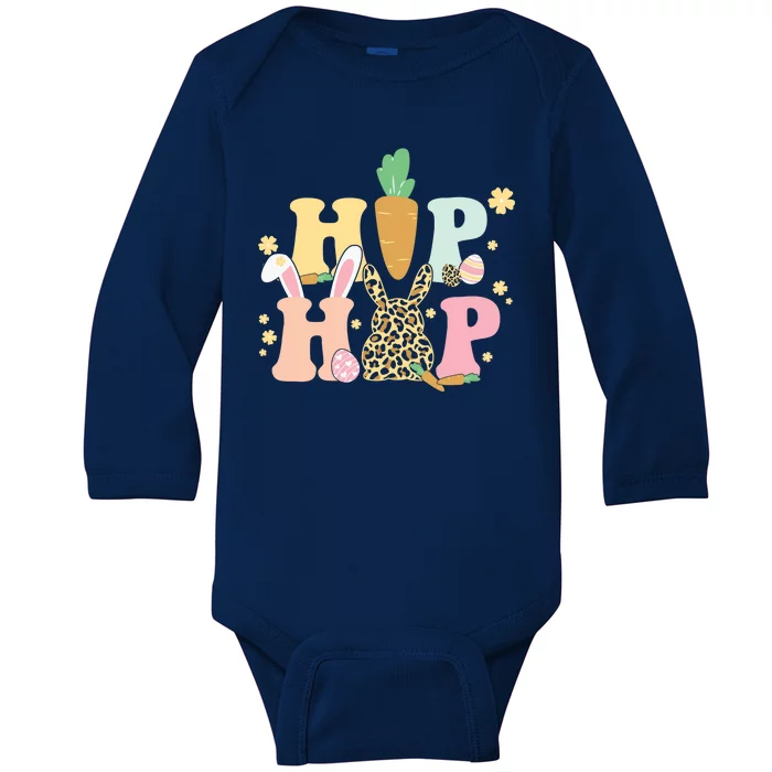 Hip Hop Easter Bunny Festive Spring Baby Long Sleeve Bodysuit