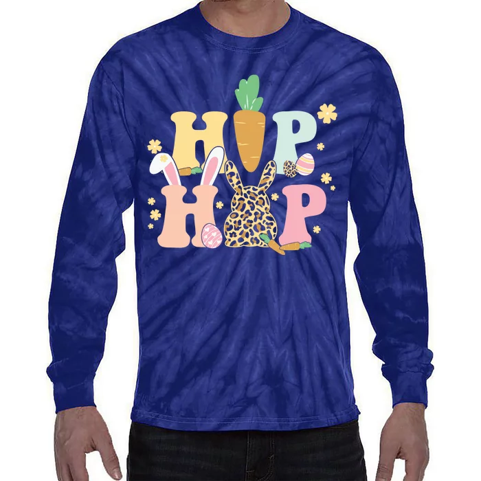 Hip Hop Easter Bunny Festive Spring Tie-Dye Long Sleeve Shirt