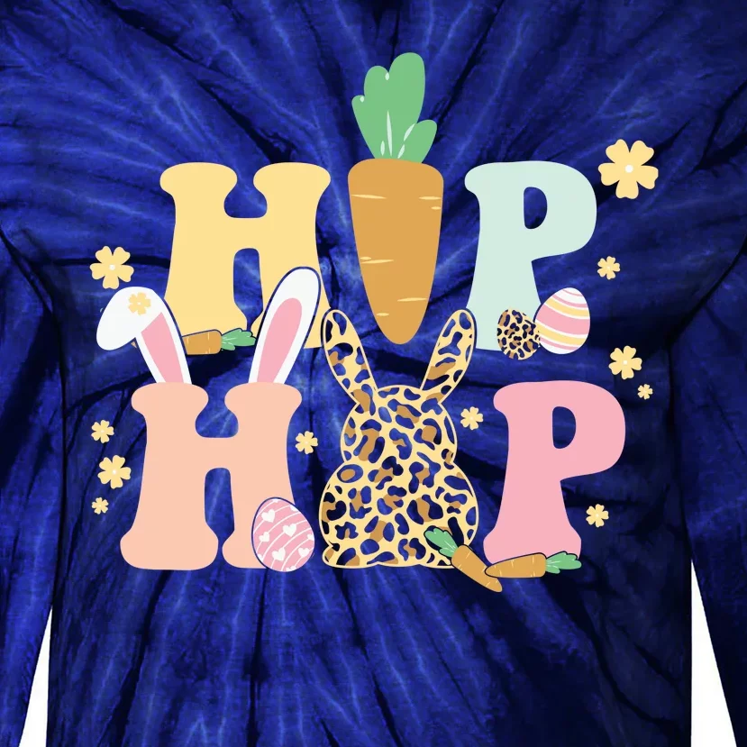 Hip Hop Easter Bunny Festive Spring Tie-Dye Long Sleeve Shirt