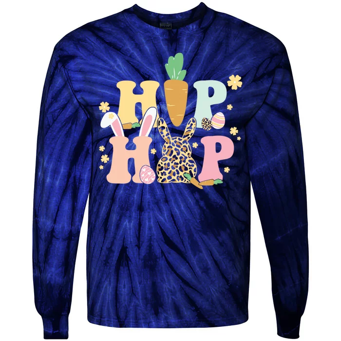 Hip Hop Easter Bunny Festive Spring Tie-Dye Long Sleeve Shirt