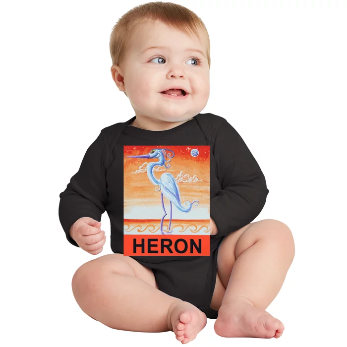 Heron Baby Long Sleeve Bodysuit