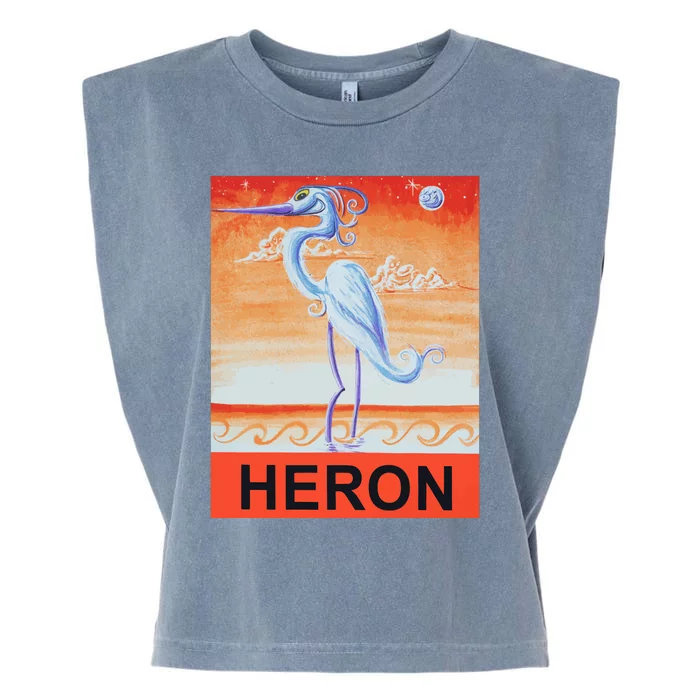 Heron Garment-Dyed Women's Muscle Tee