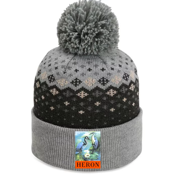 Heron The Baniff Cuffed Pom Beanie