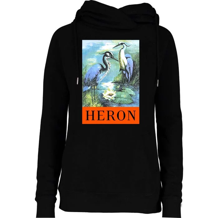 Heron Womens Funnel Neck Pullover Hood