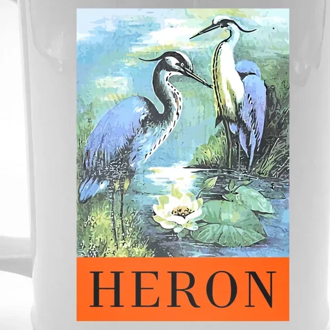 Heron Front & Back Beer Stein