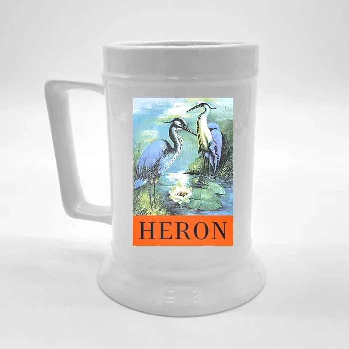 Heron Front & Back Beer Stein