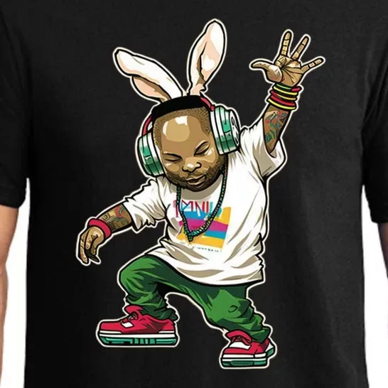 Hip Hop Easter Bunny Face Pajama Set