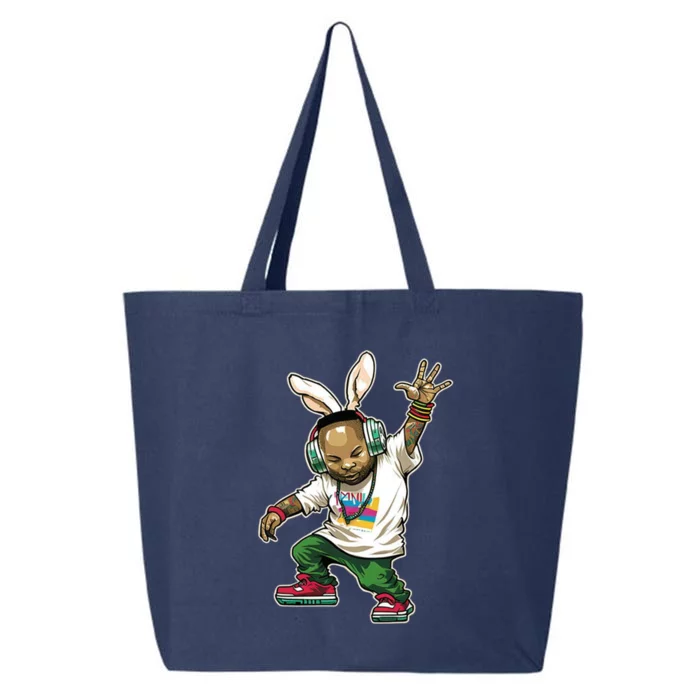 Hip Hop Easter Bunny Face 25L Jumbo Tote