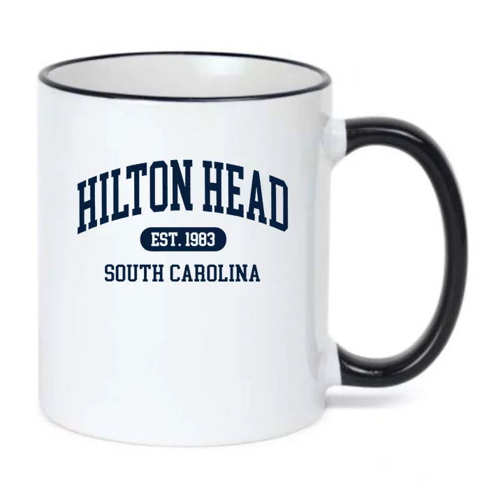 Hilton Head Est 1983 South Carolina Retro Throwback Black Color Changing Mug