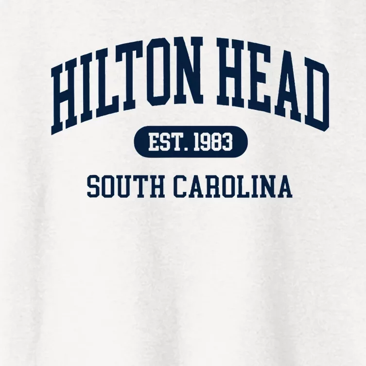 Hilton Head Est 1983 South Carolina Retro Throwback Women's Crop Top Tee