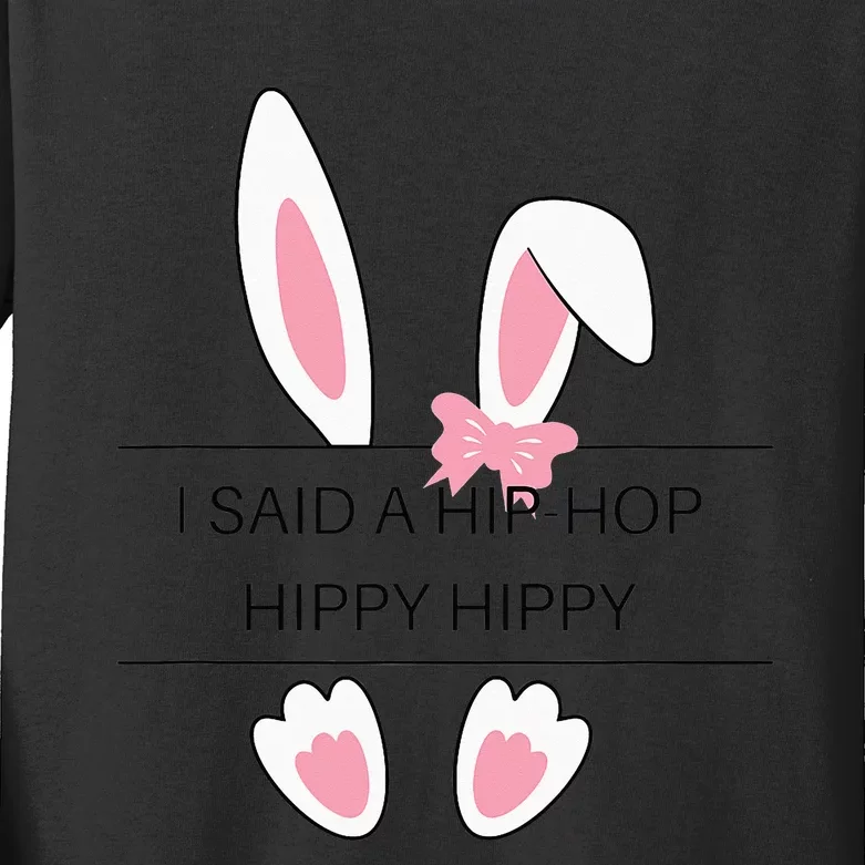 Hip Hop Easter Bunny Kids Long Sleeve Shirt