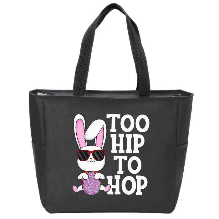 Hip Hop Easter Bunny Sunglasses Egg Hunt Adults Gift Zip Tote Bag