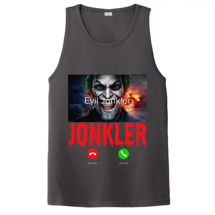 Humor Halloween Evil Jonkler Is Calling Evil Jonkler Performance Tank