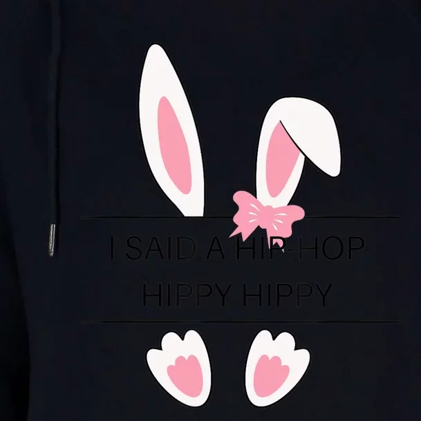 Hip Hop Easter Bunny Womens Funnel Neck Pullover Hood