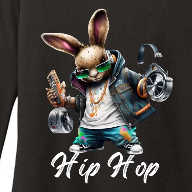 Hip Hop Easter Bunny Easter Rabbit Womens CVC Long Sleeve Shirt