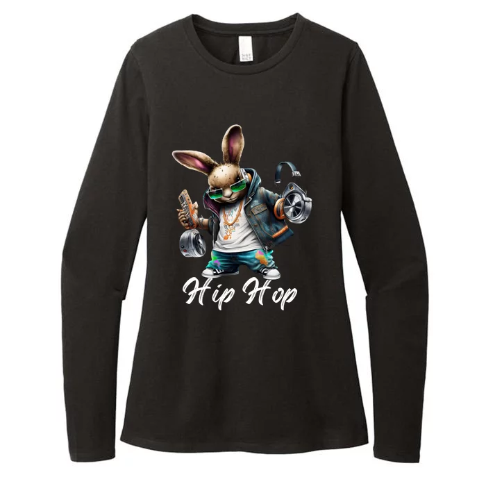 Hip Hop Easter Bunny Easter Rabbit Womens CVC Long Sleeve Shirt