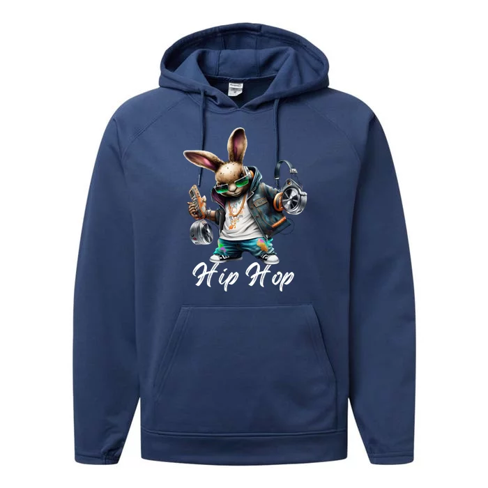 Hip Hop Easter Bunny Easter Rabbit Performance Fleece Hoodie